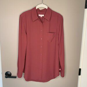 Burgundy Equipment Long Sleeve Shirt